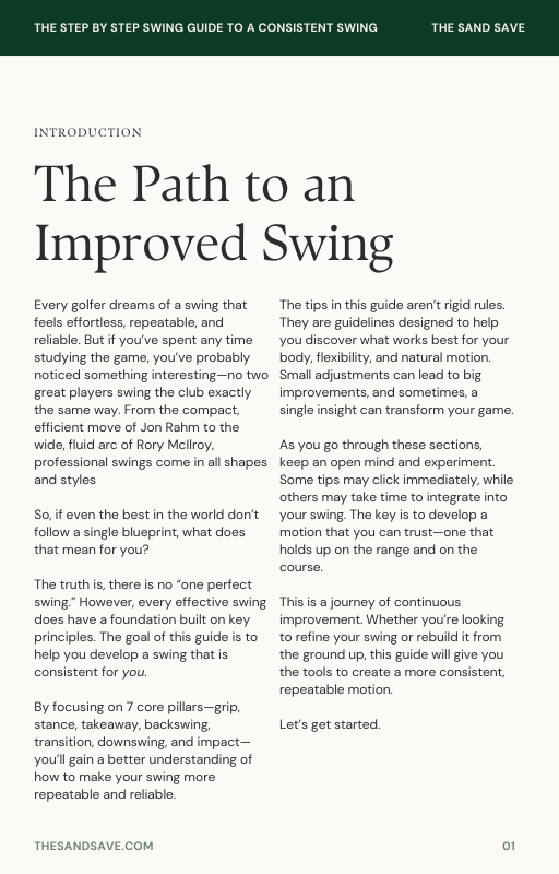 The Guide to a Consistent Swing