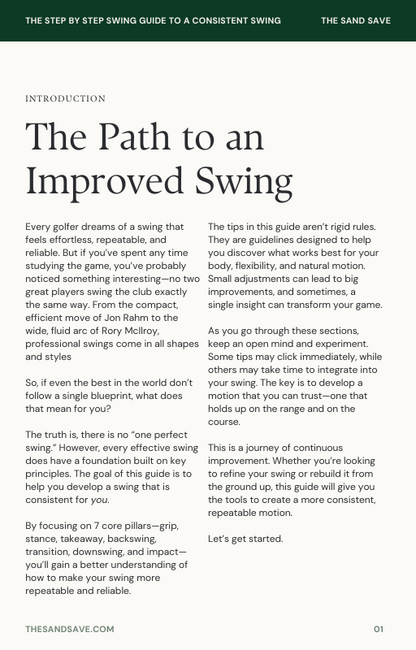 The Guide to a Consistent Swing